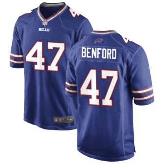 Christian Benford Men's Nike Royal Buffalo Bills Custom Game Jersey