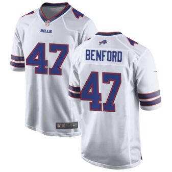 Christian Benford Men's Nike White Buffalo Bills Custom Game Jersey