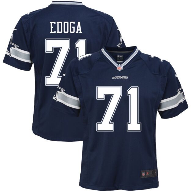 Chuma Edoga Youth Nike Navy Dallas Cowboys Custom Game Jersey