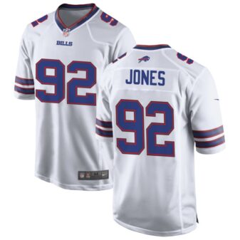 DaQuan Jones Men's Nike White Buffalo Bills Custom Game Jersey