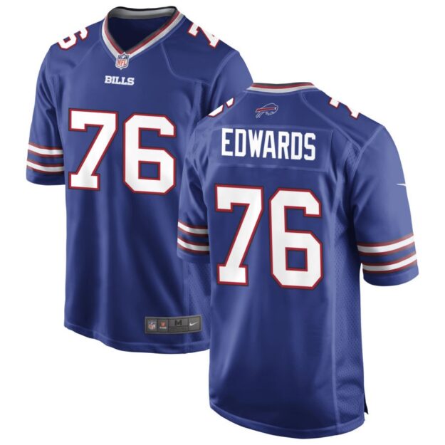 David Edwards Men's Nike Royal Buffalo Bills Custom Game Jersey