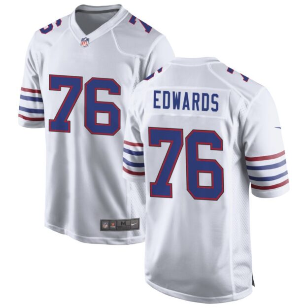 David Edwards Men's Nike White Buffalo Bills Alternate Custom Game Jersey