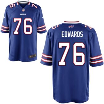 David Edwards Youth Nike Royal Buffalo Bills Custom Game Jersey