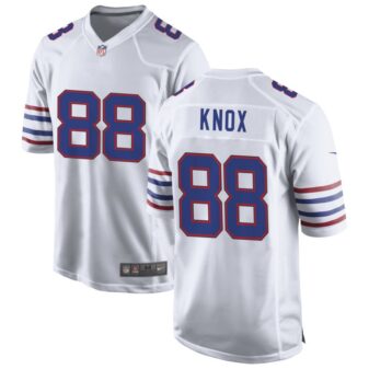 Dawson Knox Men's Nike White Buffalo Bills Alternate Custom Game Jersey