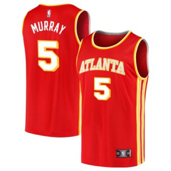Dejounte Murray Men's Fanatics Branded Red Atlanta Hawks 2020 Fast Break Replica Custom Jersey - Icon Edition