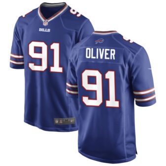 Ed Oliver Men's Nike Royal Buffalo Bills Custom Game Jersey