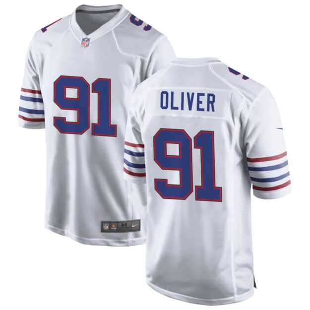 Ed Oliver Men's Nike White Buffalo Bills Alternate Custom Game Jersey