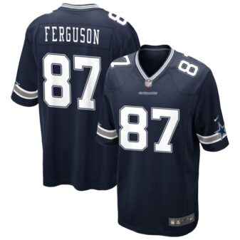 Jake Ferguson Men's Nike Navy Dallas Cowboys Custom Game Jersey