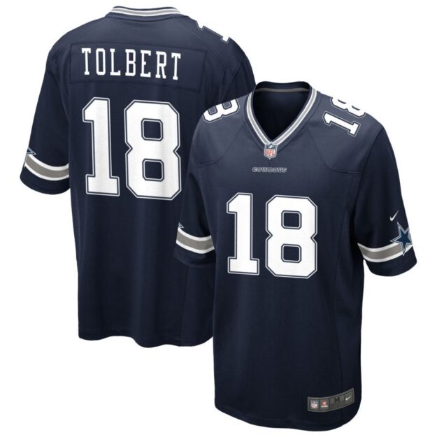 Jalen Tolbert Men's Nike Navy Dallas Cowboys Custom Game Jersey