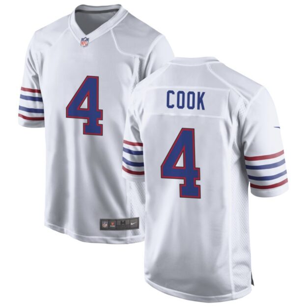 James Cook Men's Nike White Buffalo Bills Alternate Custom Game Jersey