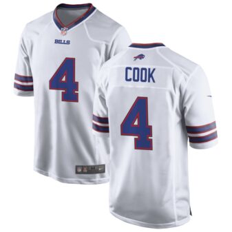 James Cook Men's Nike White Buffalo Bills Custom Game Jersey