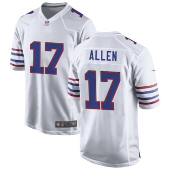 Josh Allen Men's Nike White Buffalo Bills Alternate Custom Game Jersey