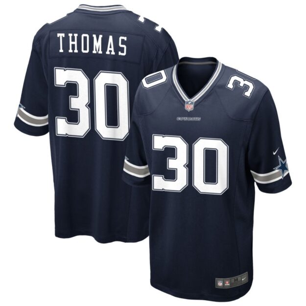 Juanyeh Thomas Men's Nike Navy Dallas Cowboys Custom Game Jersey