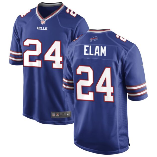 Kaiir Elam Men's Nike Royal Buffalo Bills Custom Game Jersey