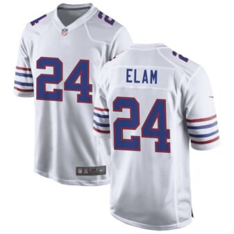 Kaiir Elam Men's Nike White Buffalo Bills Alternate Custom Game Jersey