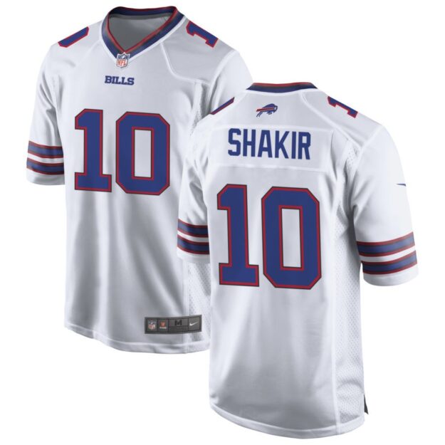 Khalil Shakir Men's Nike White Buffalo Bills Custom Game Jersey