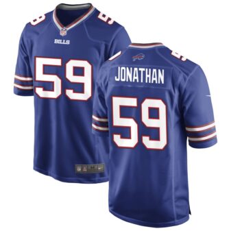 Kingsley Jonathan Men's Nike Royal Buffalo Bills Custom Game Jersey