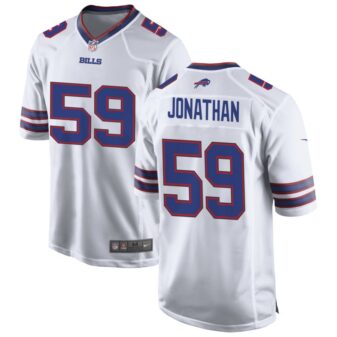 Kingsley Jonathan Men's Nike White Buffalo Bills Custom Game Jersey