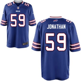 Kingsley Jonathan Youth Nike Royal Buffalo Bills Custom Game Jersey