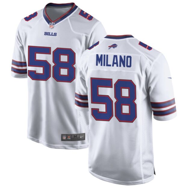 Matt Milano Men's Nike White Buffalo Bills Custom Game Jersey