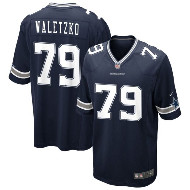 Matt Waletzko Men's Nike Navy Dallas Cowboys Custom Game Jersey