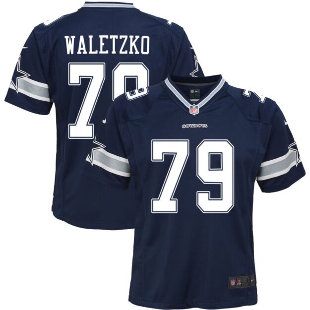 Matt Waletzko Youth Nike Navy Dallas Cowboys Custom Game Jersey