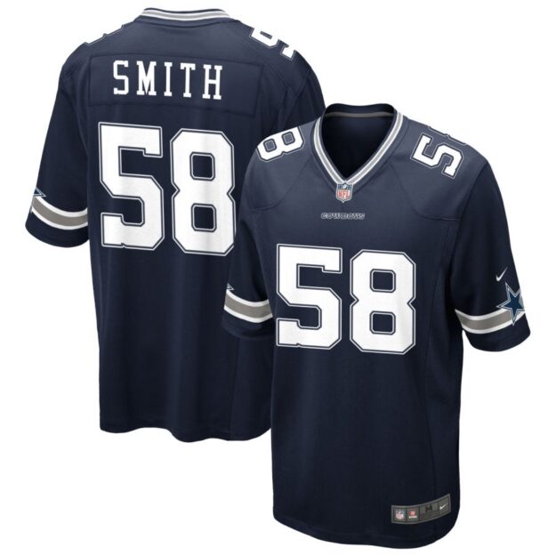 Mazi Smith Men's Nike Navy Dallas Cowboys Custom Game Jersey