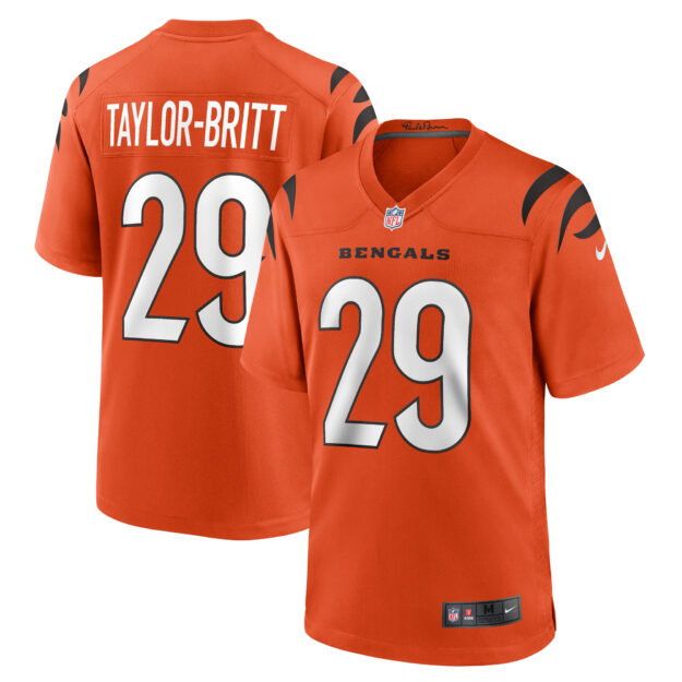 Men's Nike Cam Taylor-Britt Orange Cincinnati Bengals Alternate Game Jersey