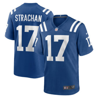 Men's Nike Mike Strachan Royal Indianapolis Colts Game Jersey