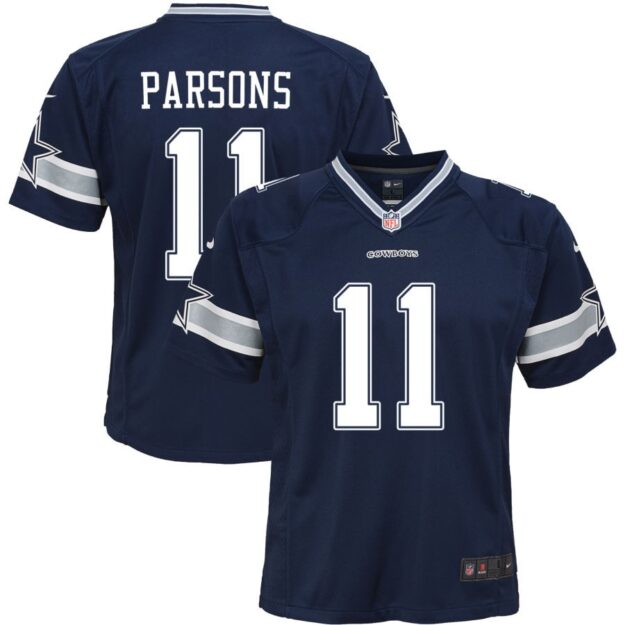 Micah Parsons Youth Nike Navy Dallas Cowboys Custom Game Jersey