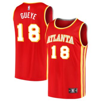 Mouhamed Gueye Men's Fanatics Branded Red Atlanta Hawks 2020 Fast Break Replica Custom Jersey - Icon Edition
