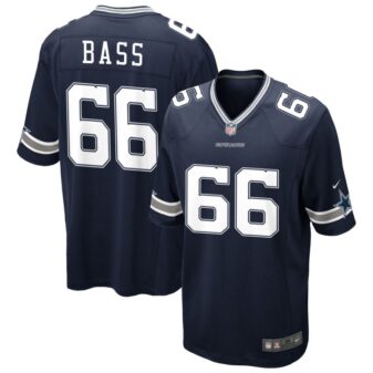 T.J. Bass Men's Nike Navy Dallas Cowboys Custom Game Jersey