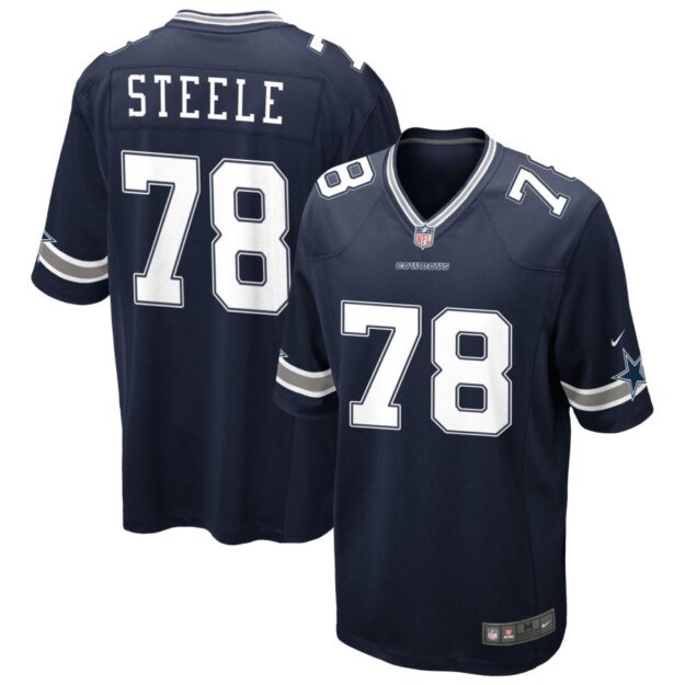 Terence Steele Men's Nike Navy Dallas Cowboys Custom Game Jersey