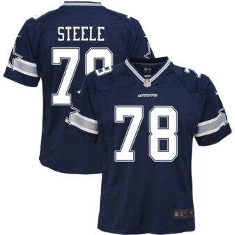 Terence Steele Youth Nike Navy Dallas Cowboys Custom Game Jersey