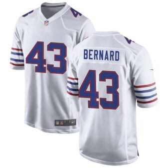 Terrel Bernard Men's Nike White Buffalo Bills Alternate Custom Game Jersey