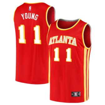 Trae Young Men's Fanatics Branded Red Atlanta Hawks 2020 Fast Break Replica Custom Jersey - Icon Edition