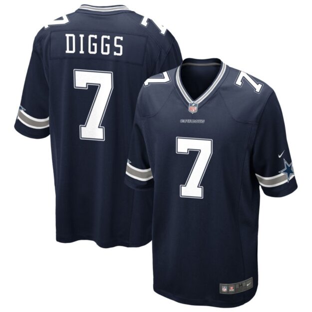 Trevon Diggs Men's Nike Navy Dallas Cowboys Custom Game Jersey