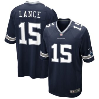 Trey Lance Men's Nike Navy Dallas Cowboys Custom Game Jersey