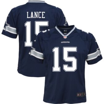 Trey Lance Youth Nike Navy Dallas Cowboys Custom Game Jersey