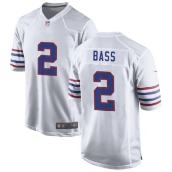 Tyler Bass Men's Nike White Buffalo Bills Alternate Custom Game Jersey