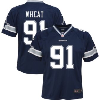 Tyrus Wheat Youth Nike Navy Dallas Cowboys Custom Game Jersey