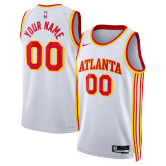 Unisex Nike White Atlanta Hawks Swingman Custom Jersey - Association Edition