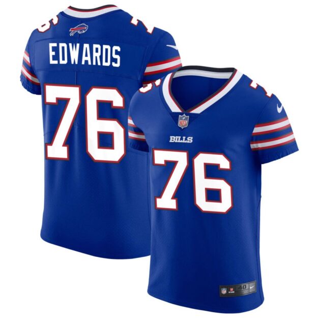 David Edwards Men's Nike Royal Buffalo Bills Vapor Elite Custom Jersey