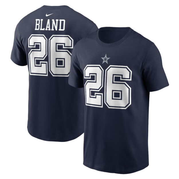 Men's Nike DaRon Bland Navy Dallas Cowboys Player Name & Number T-Shirt