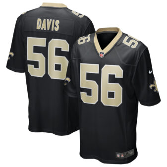 Men's Nike Demario Davis Black New Orleans Saints Game Jersey