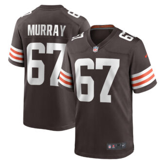 Men's Nike Justin Murray Brown Cleveland Browns Team Game Jersey