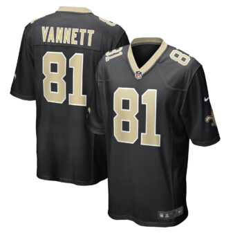 Men's Nike Nick Vannett Black New Orleans Saints Game Jersey