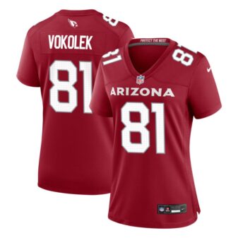 Travis Vokolek Women's Nike Cardinal Arizona Cardinals Custom Game Jersey