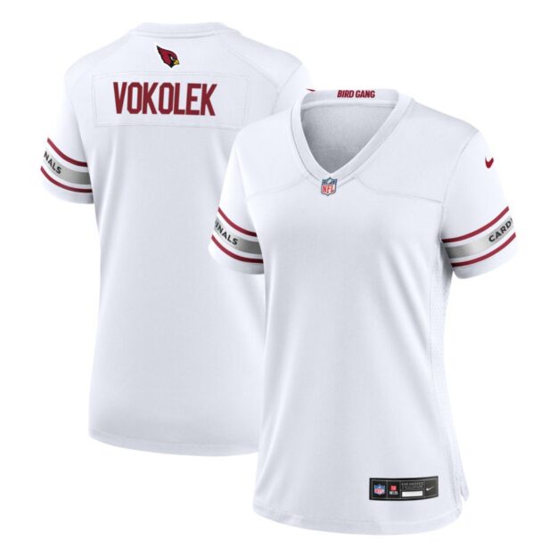 Travis Vokolek Women's Nike White Arizona Cardinals Custom Game Jersey