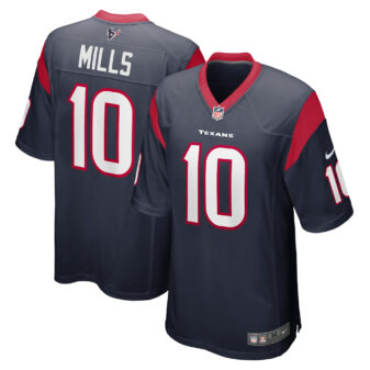 Men's Nike Davis Mills Navy Houston Texans Game Jersey